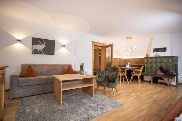 Wohnzimmer Ferienwohnung Karwendel